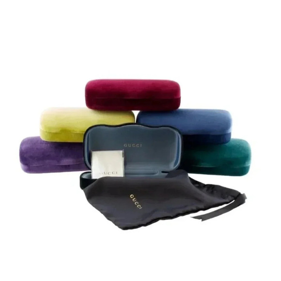 Brand New Gucci Velvet Hard Eyeglass Case - Picture 1 of 1